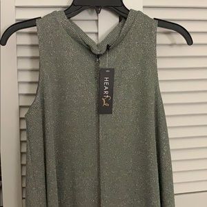 Flowy Silver ALine Dress w/necklace